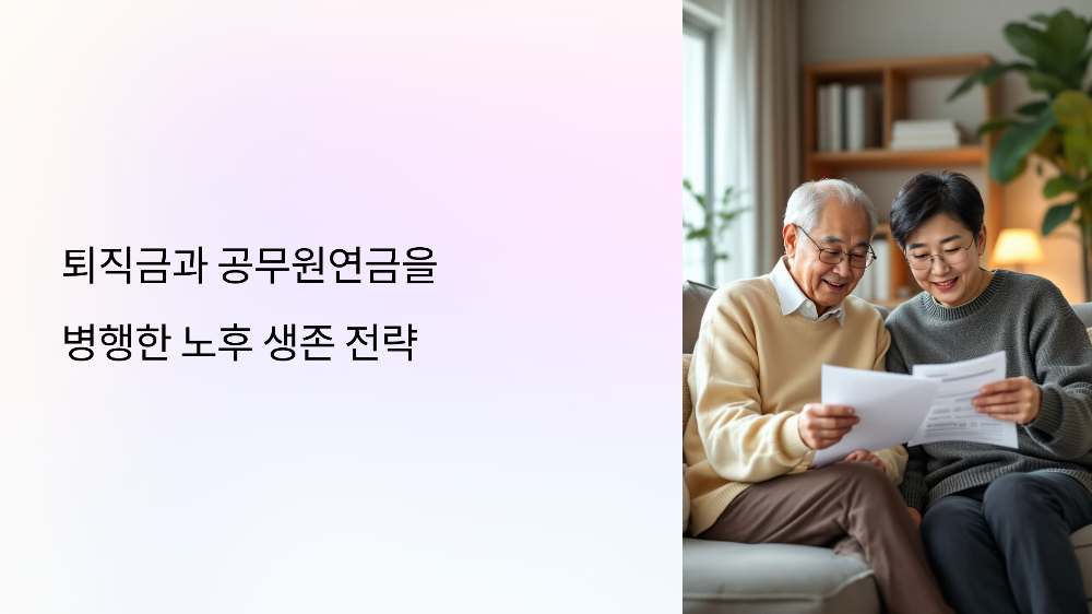 연금만으로 부족해서&hellip;&rdquo; 퇴직금과 공무원연금 병행한 생존 전략