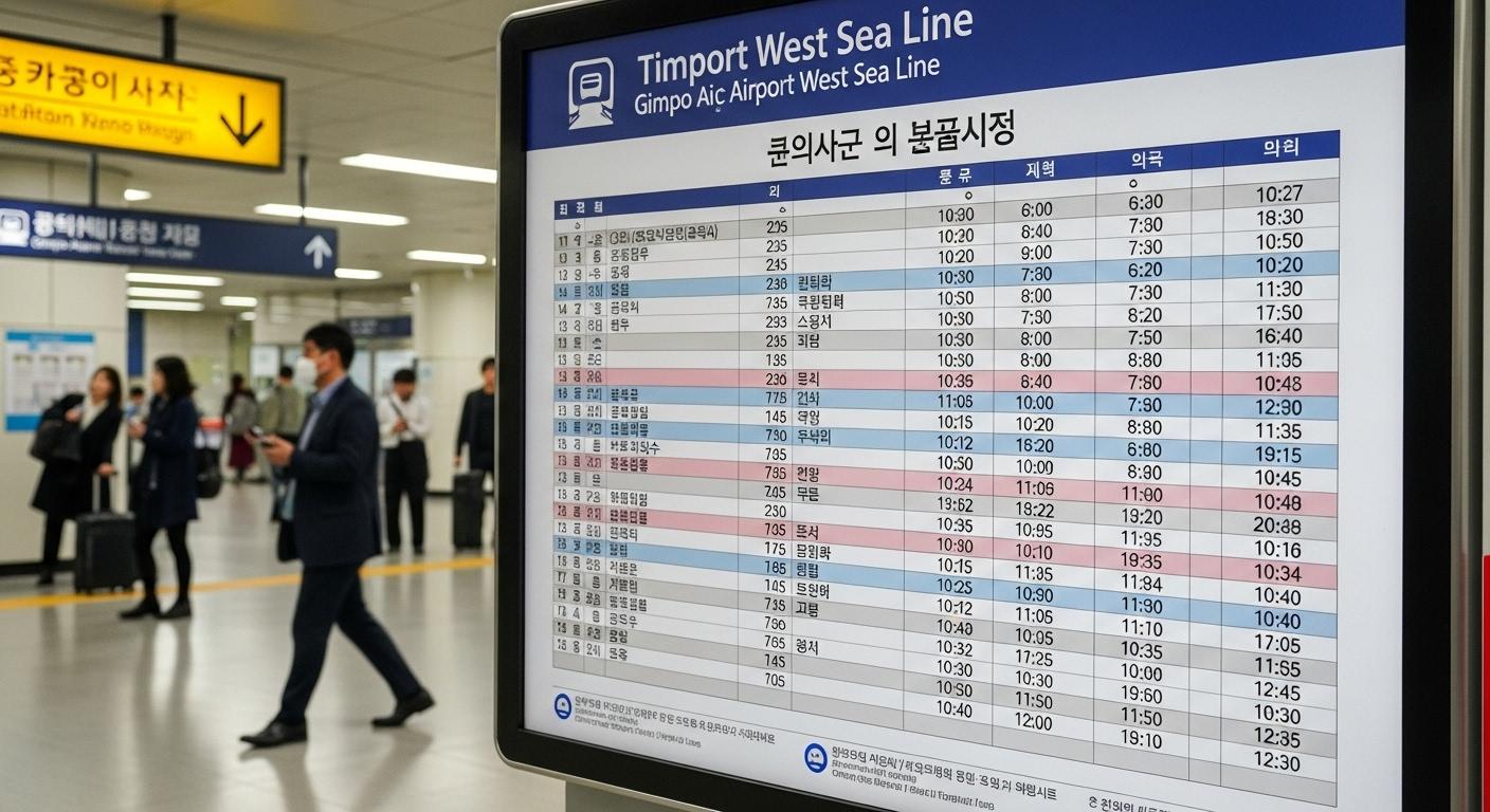 김포공항 서해선 시간표