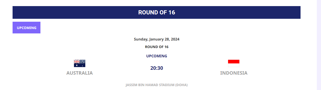 호주 인도네시아 축구