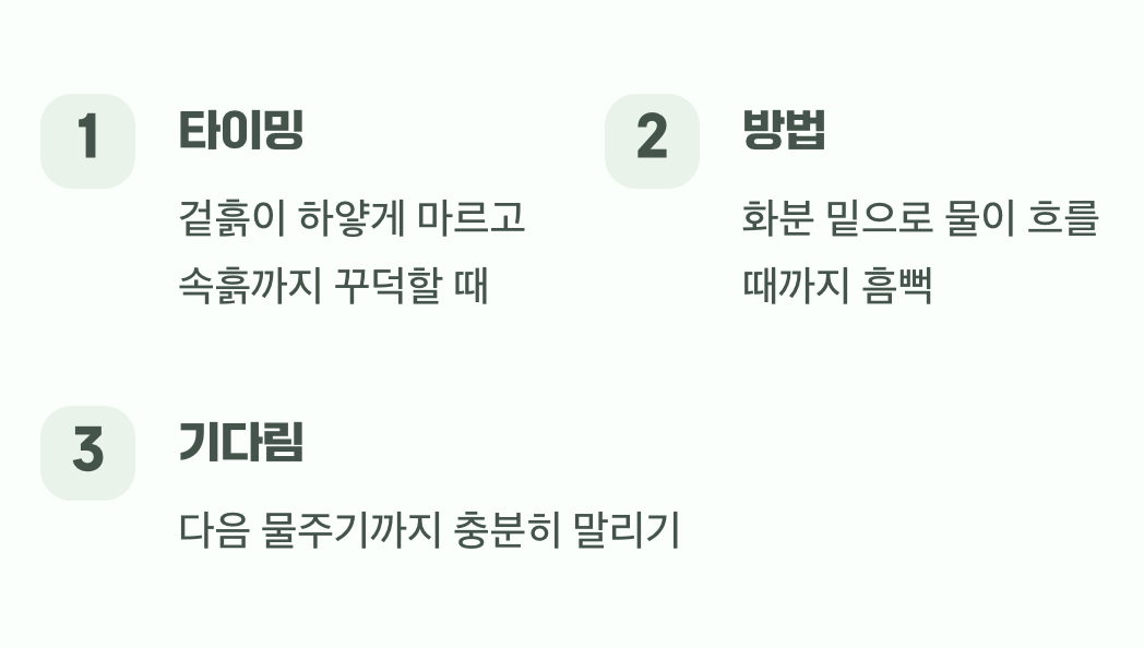 물주기의 기술, 약간의 목마름