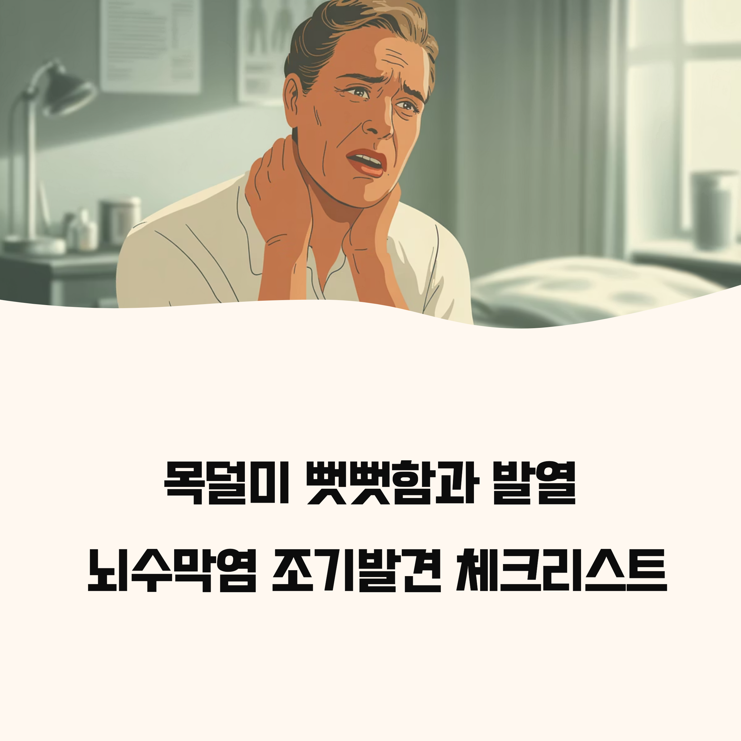 목덜미 뻣뻣함과 발열, 뇌수막염 조기발견 체크리스트