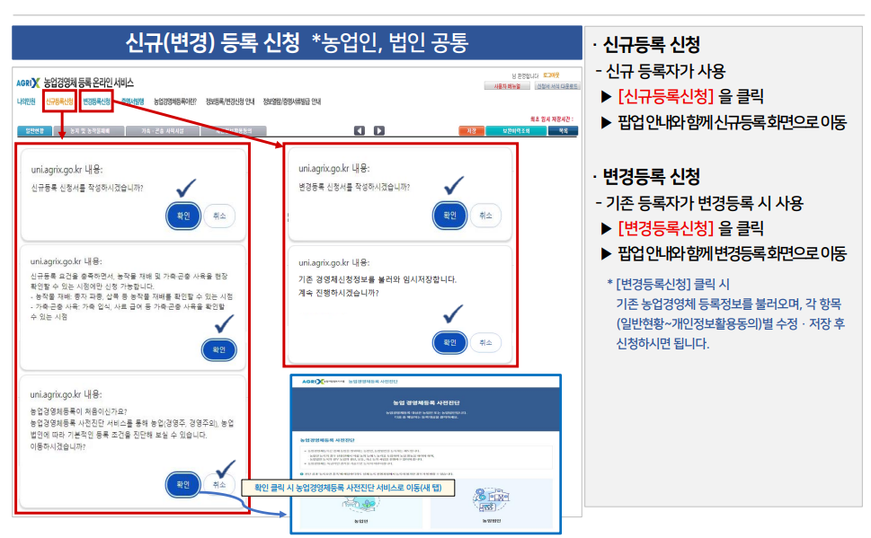 농업경영체 신규 등록방법 등록조건 발급방법