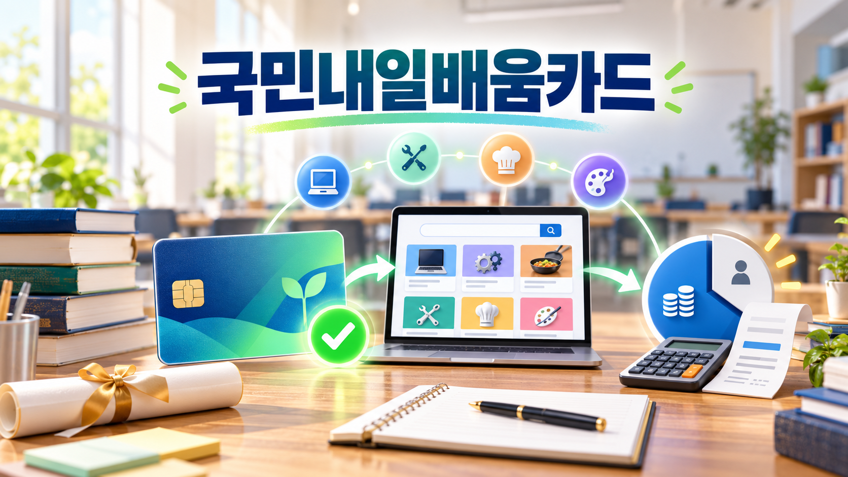 최대 500만 원 국비 지원! 국민내일배움카드 자격 조건과 고용24 신청 5단계