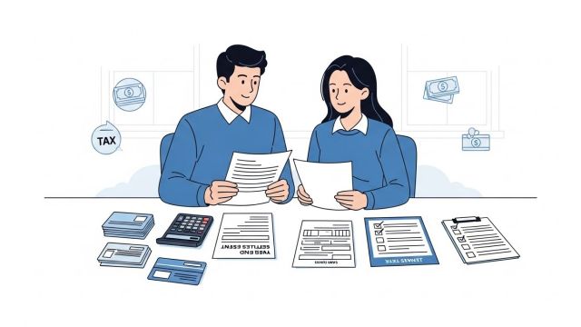 맞벌이 부부 연말정산 몰아주기 전략과 절세 계산을 표현한 이미지