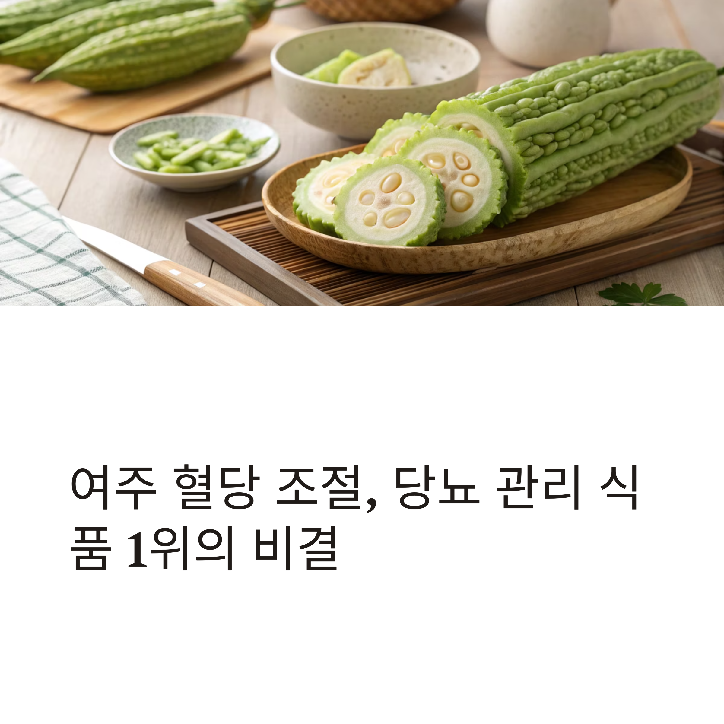 여주, 당뇨관리