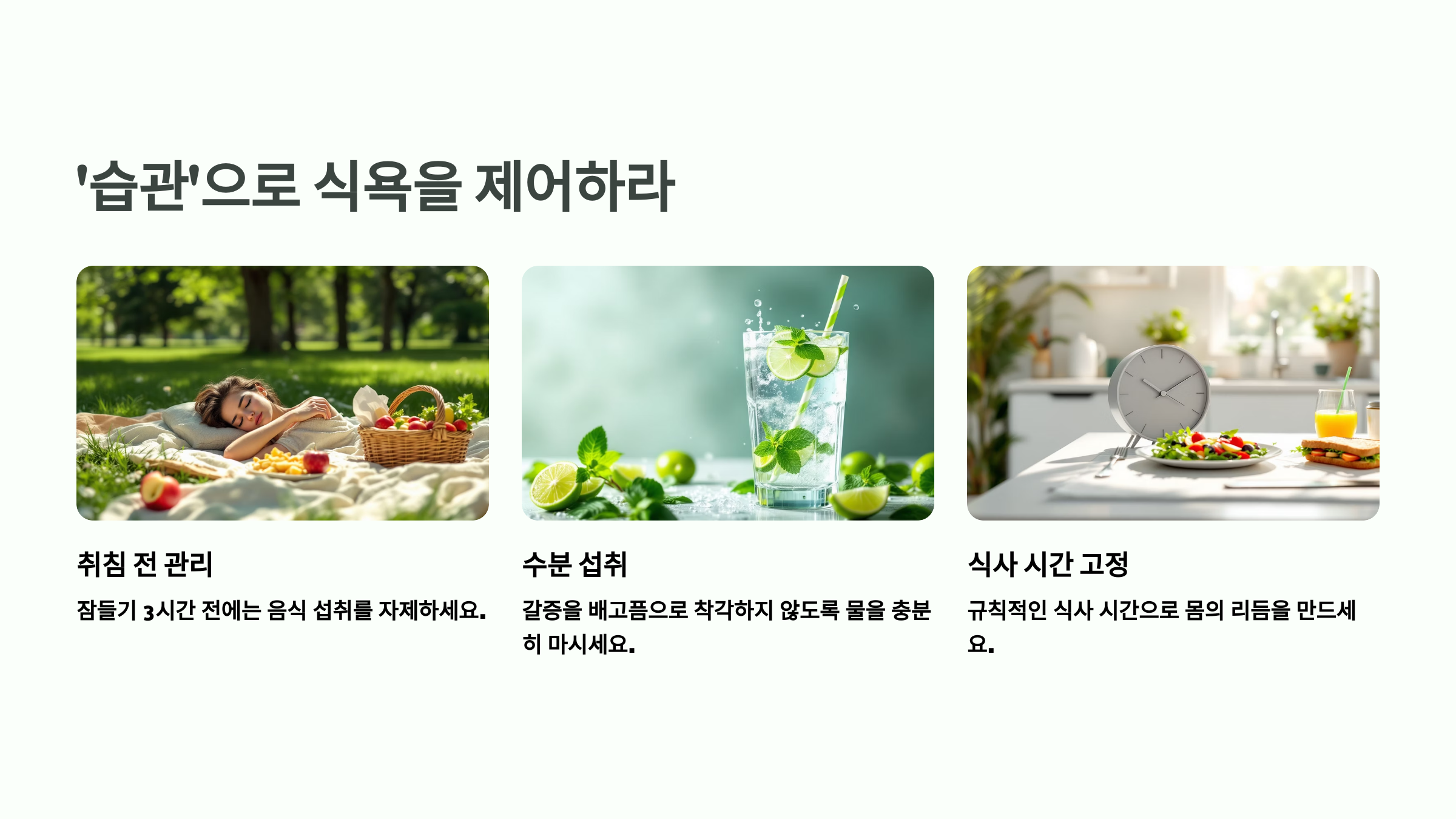 ‘습관’으로 식욕을 제어하라