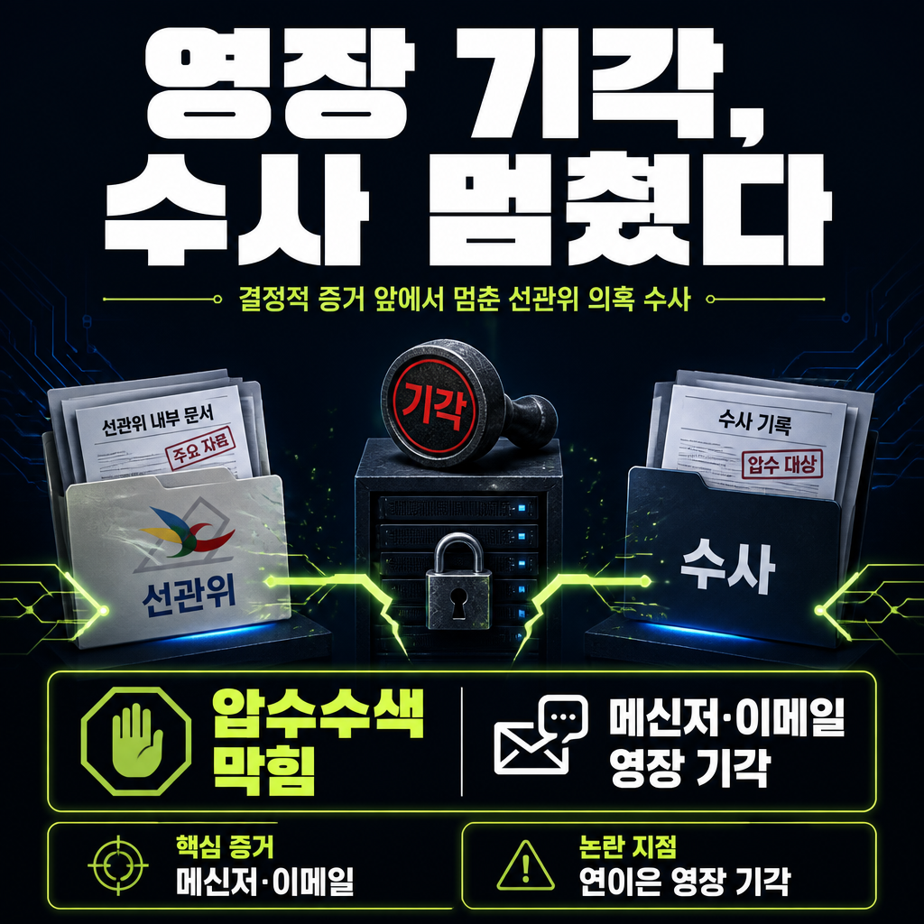 영장 기각, 수사 멈췄다
