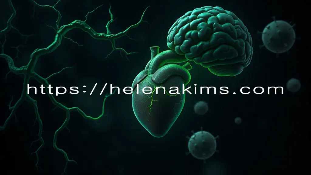 치명적인 당독소가 핏줄을 타고 흐르며 심장, 뇌를 서서히 부식시키고 세포 곳곳에 균열을 만드는 모습.