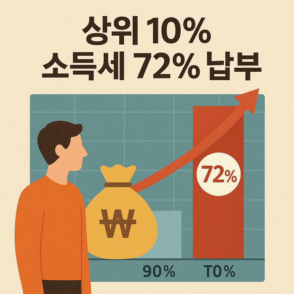상위 10%가 세금의 72%를 부담하는 나라, 한국의 조세 현실