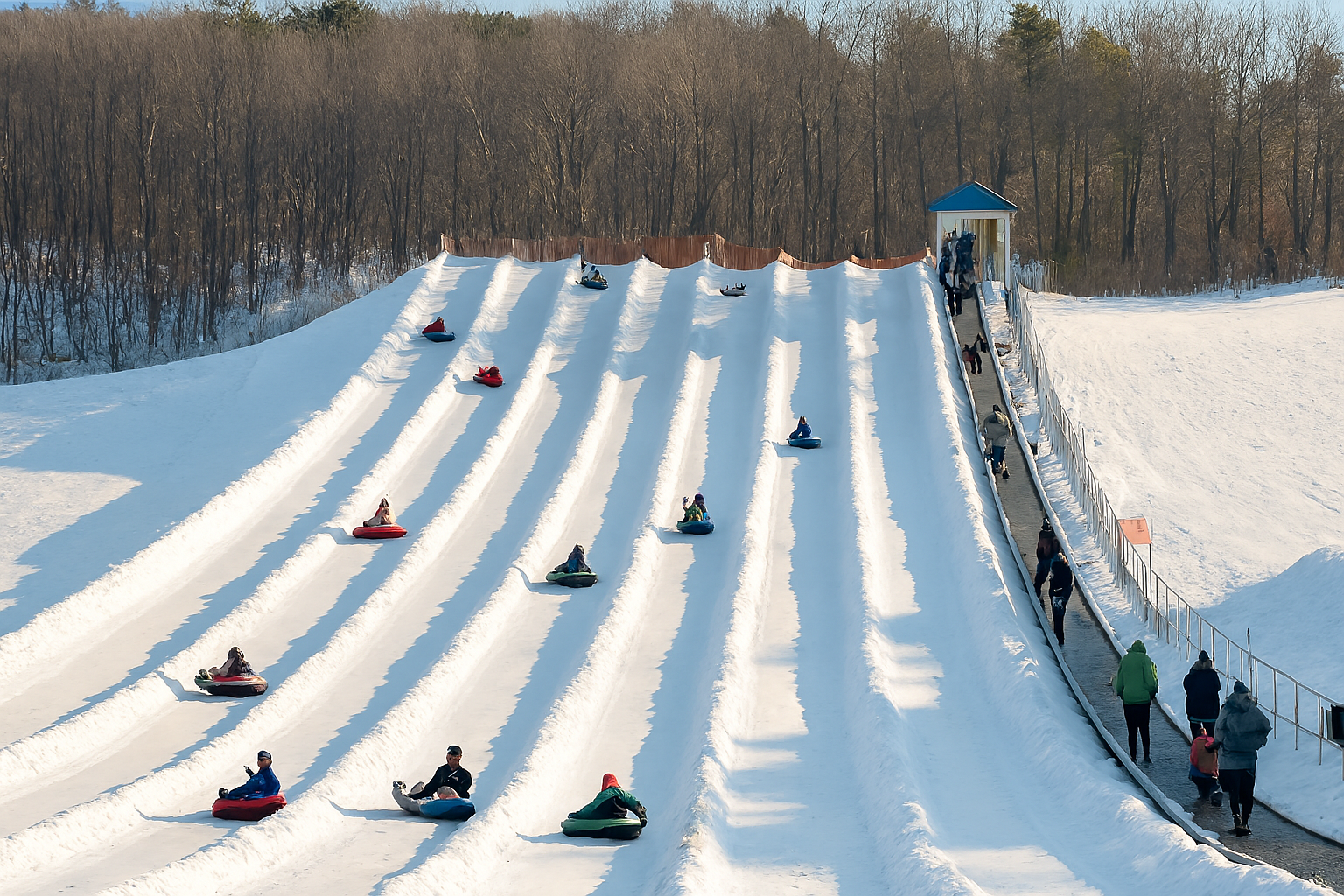 눈썰매장 전경의 모습