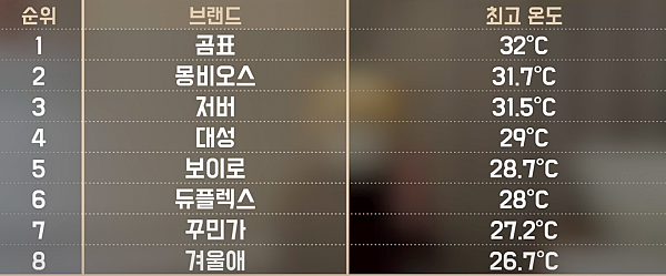 최고 온도_출처:유튜브귀곰채널