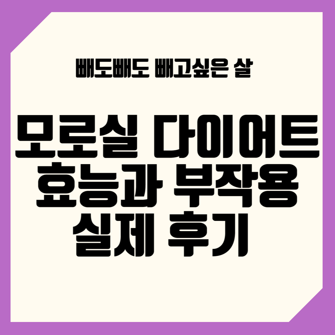 모로실다이어트