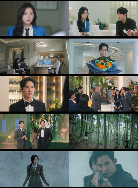 &#39;눈물의 여왕&#39; 김수현&#44; 김지원 부부에게 변화의 바람이 불기 시작했다.[사진=tvN 방송화면 캡처]