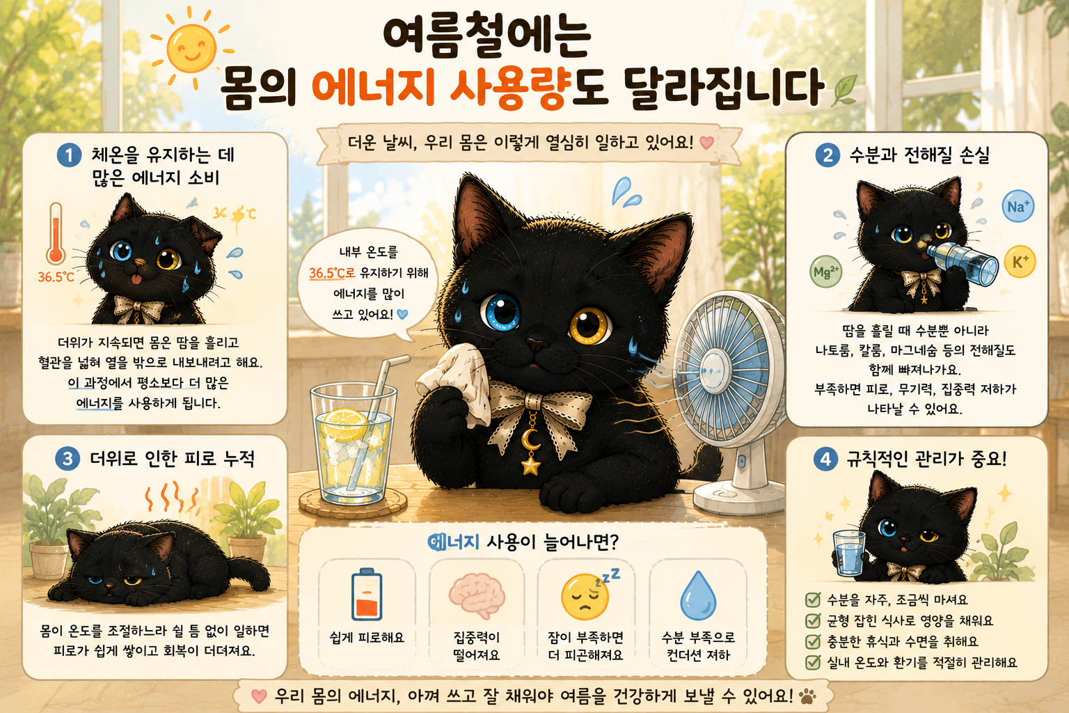 여름철에는 몸의 에너지 사용량도 달라집니다