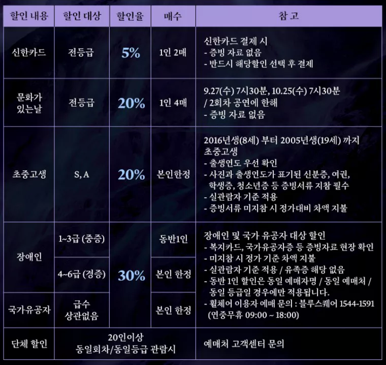 뮤지컬 레베카 할인정보