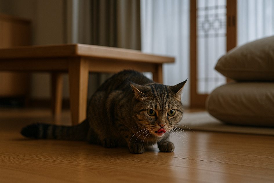 고양이가 스트레스 받고 있는 이미지