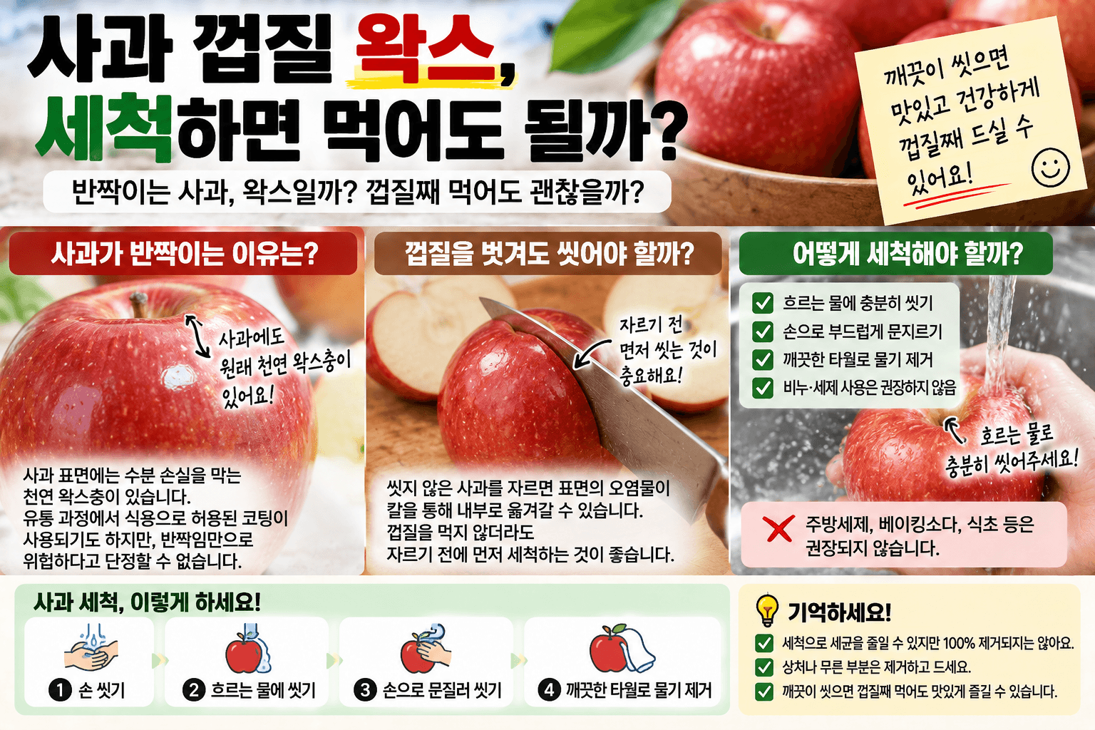 사과 껍질 왁스