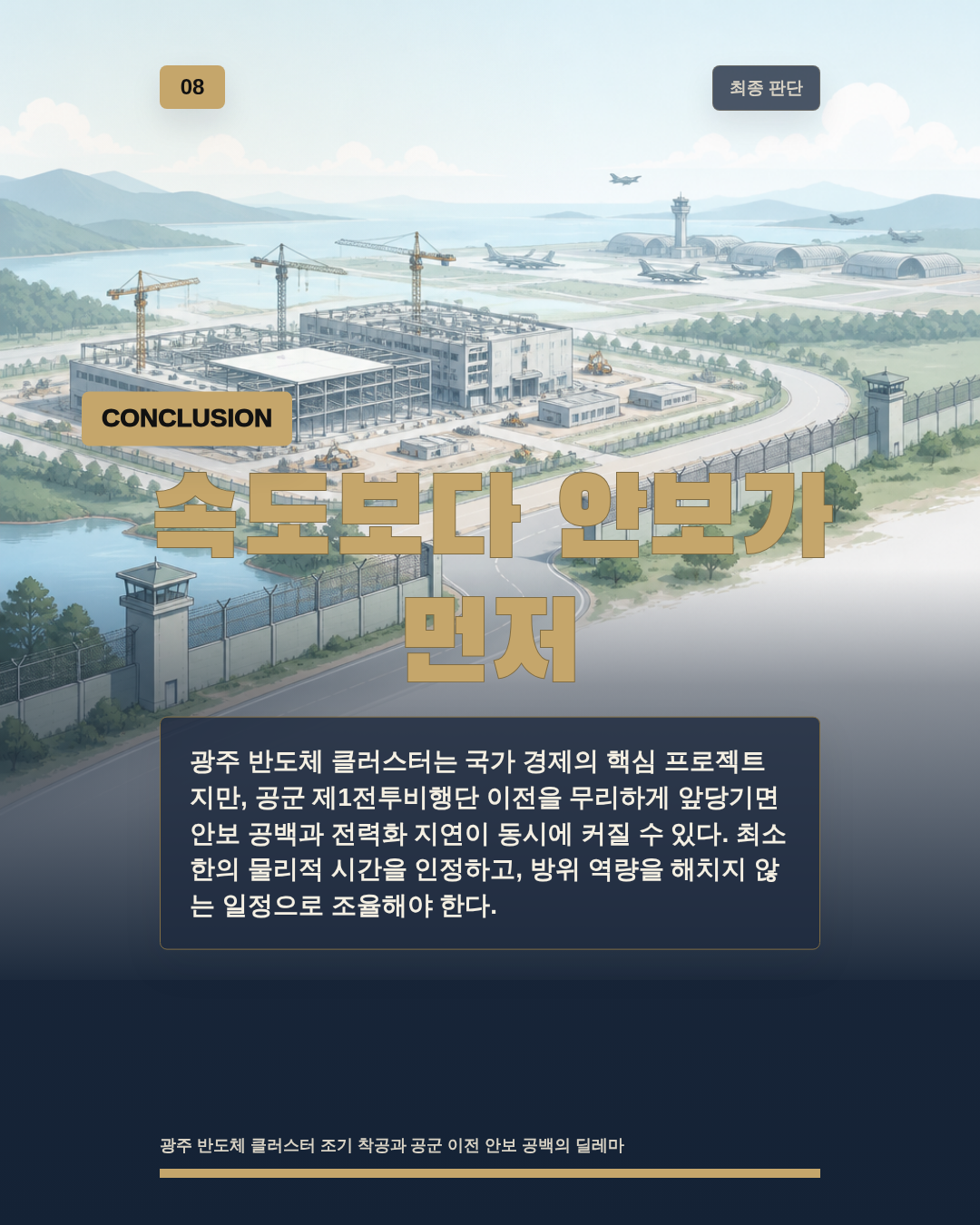속도보다 안보가 먼저