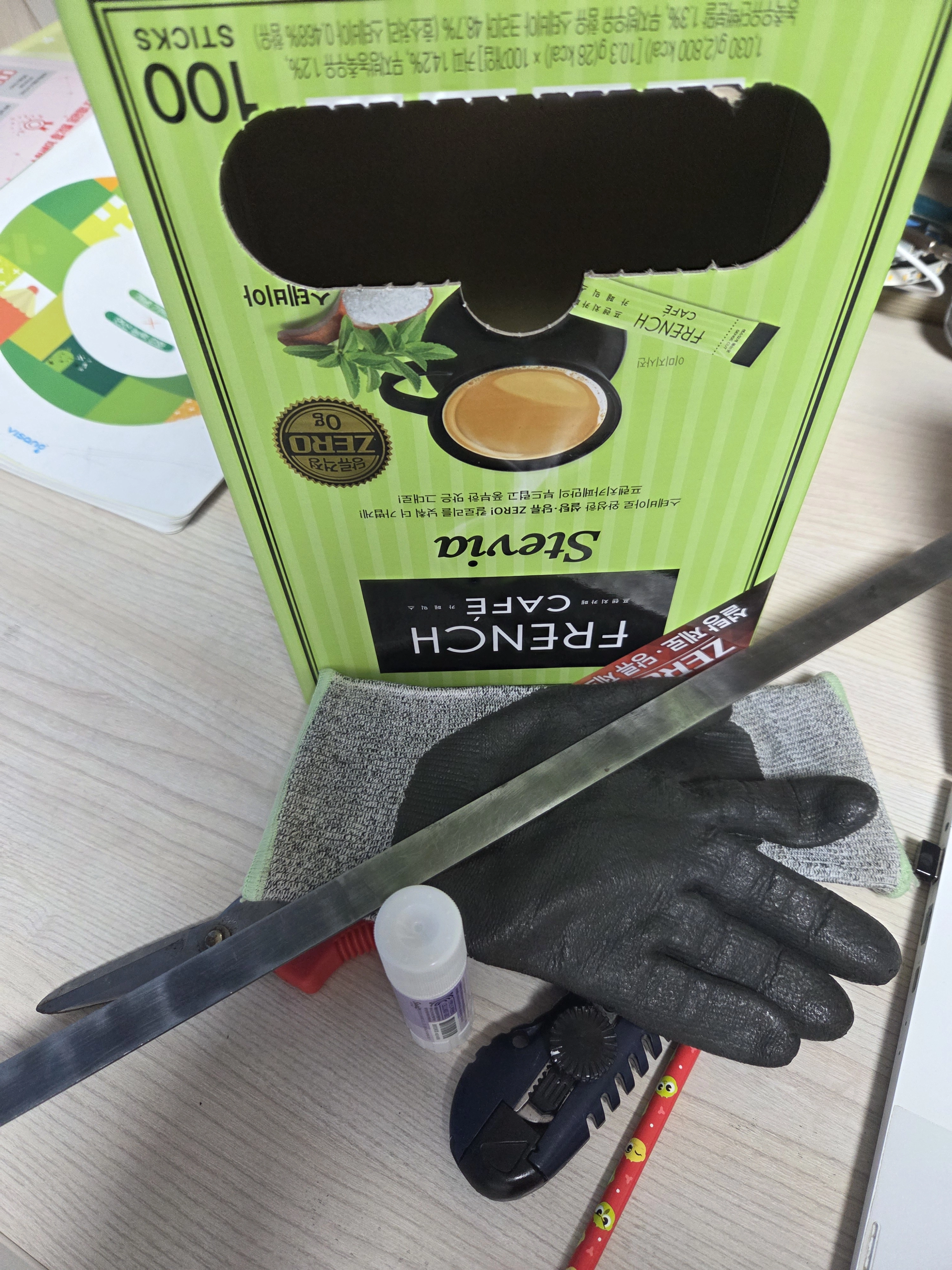 커피 믹스 박스 재활용 미니 파티션 만들기 + 구조 실험 기록