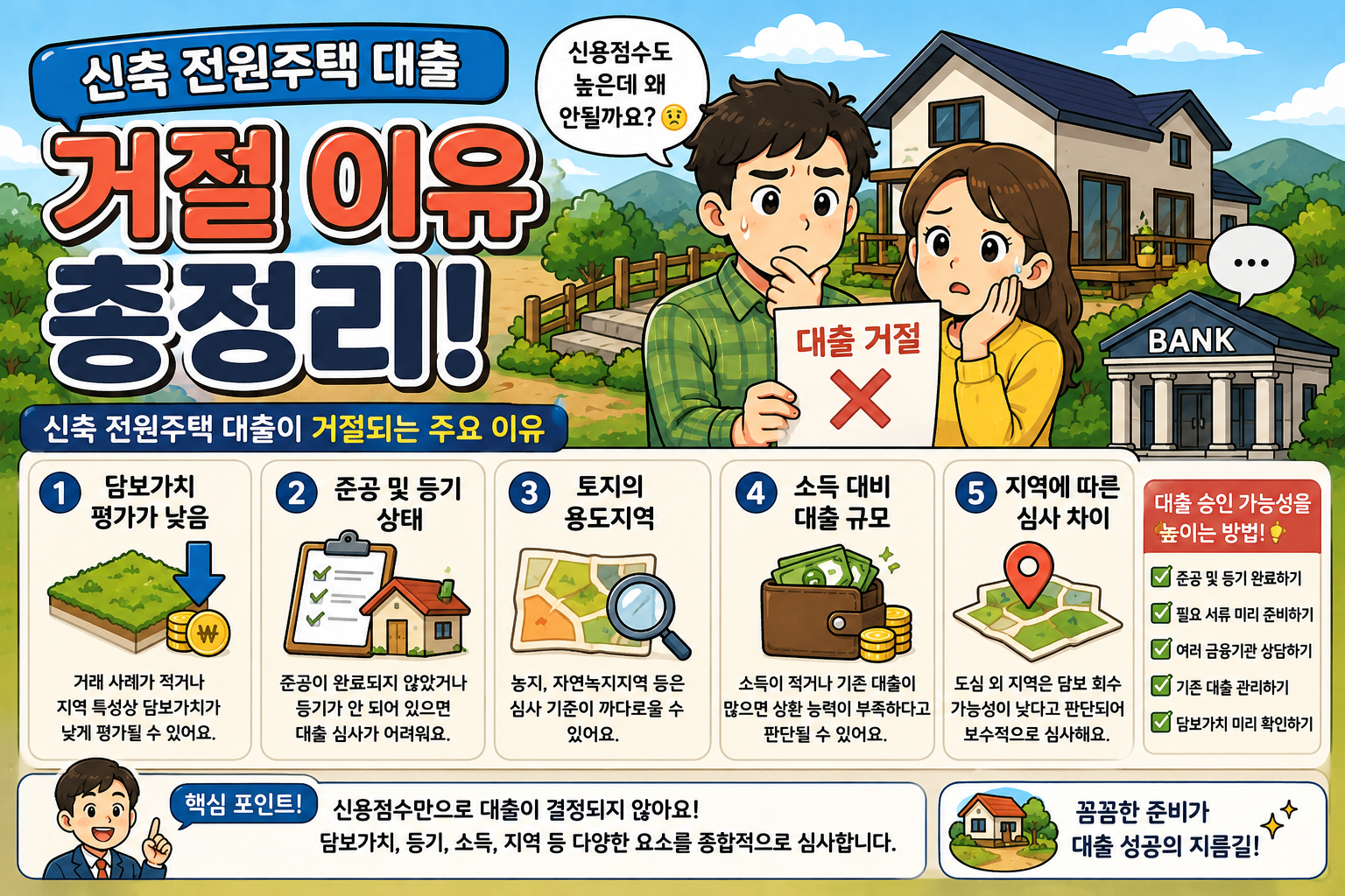 신축 전원주택 대출 거절 이유 총정리
