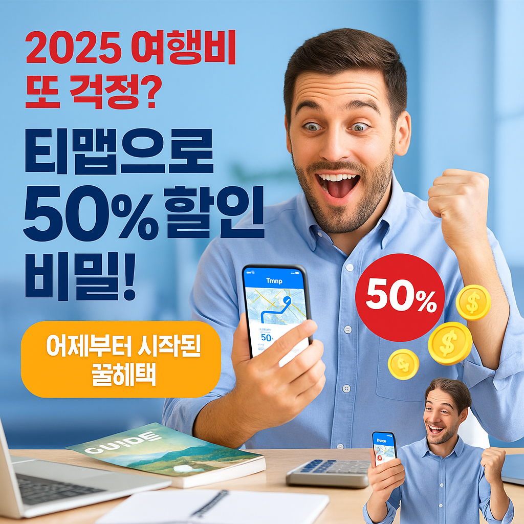 2025 여행경비 티맵으로 50% 할인받는 비밀 공개