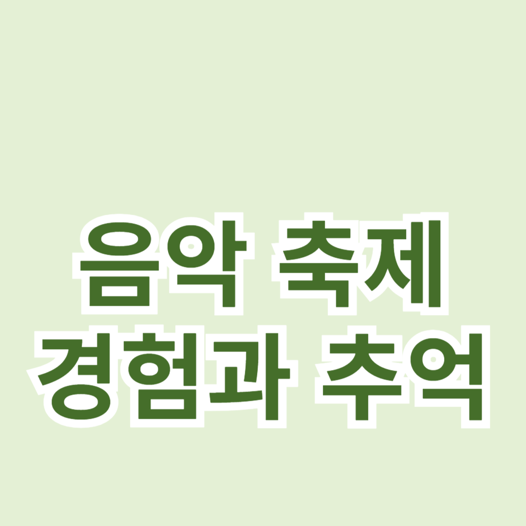 음악 축제에서의 즐거운 경험과 추억