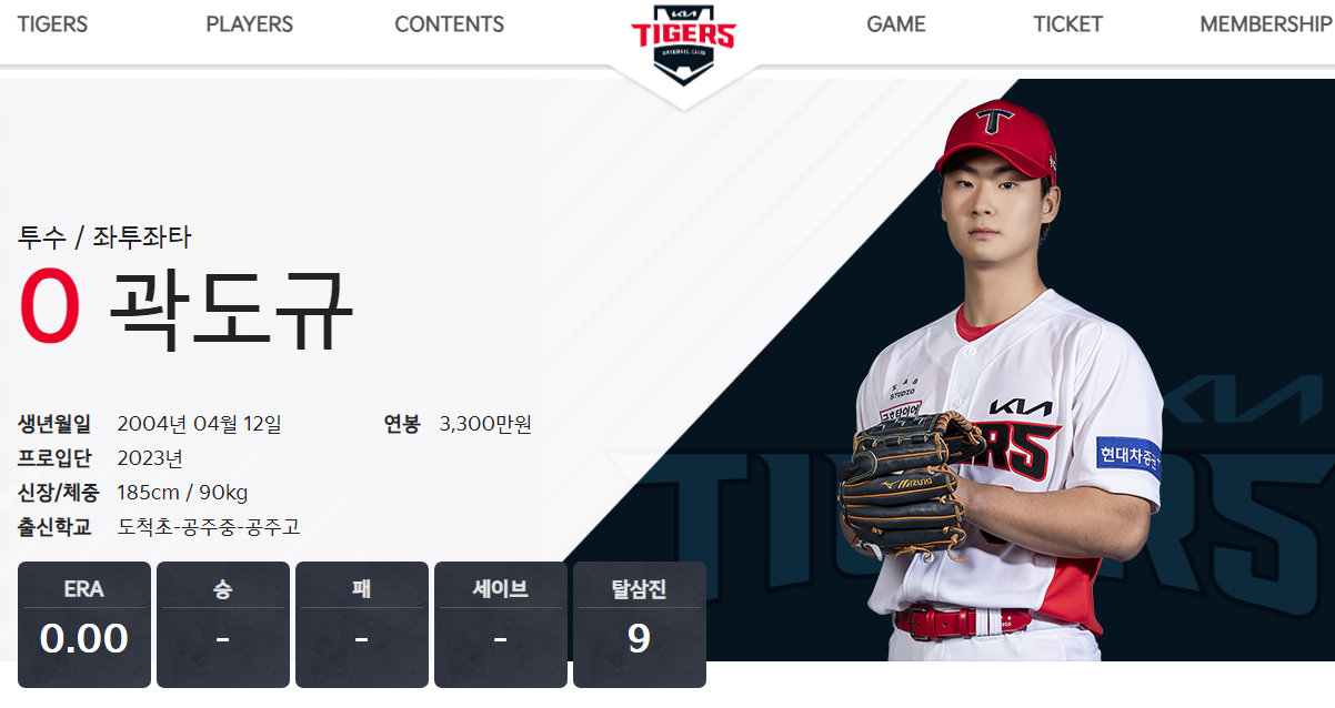 기아 불펜투수 곽도규