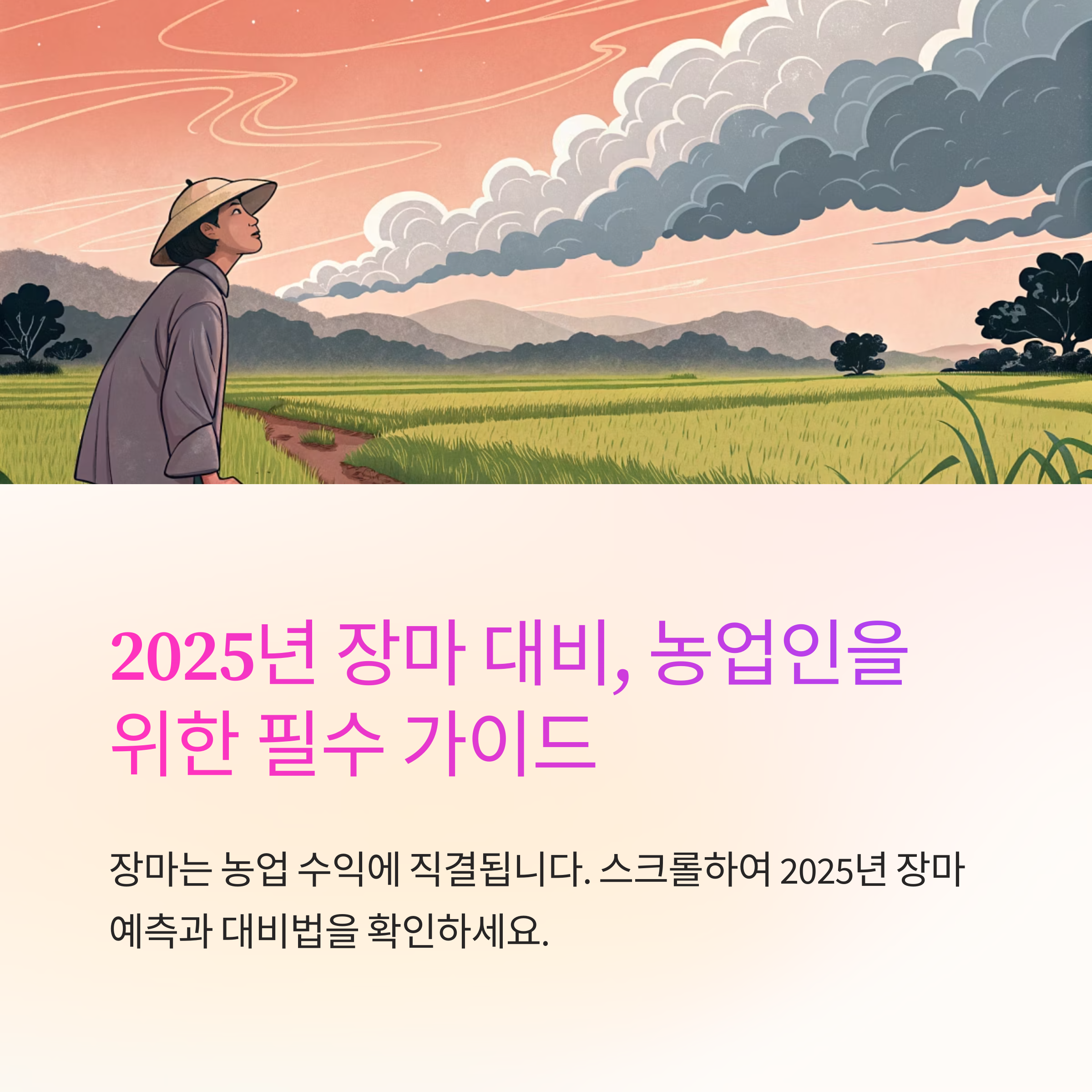 2025년 장마시기와 농업 영향