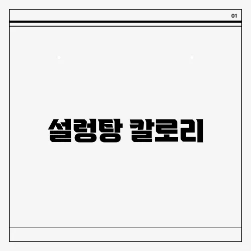 설렁탕 칼로리