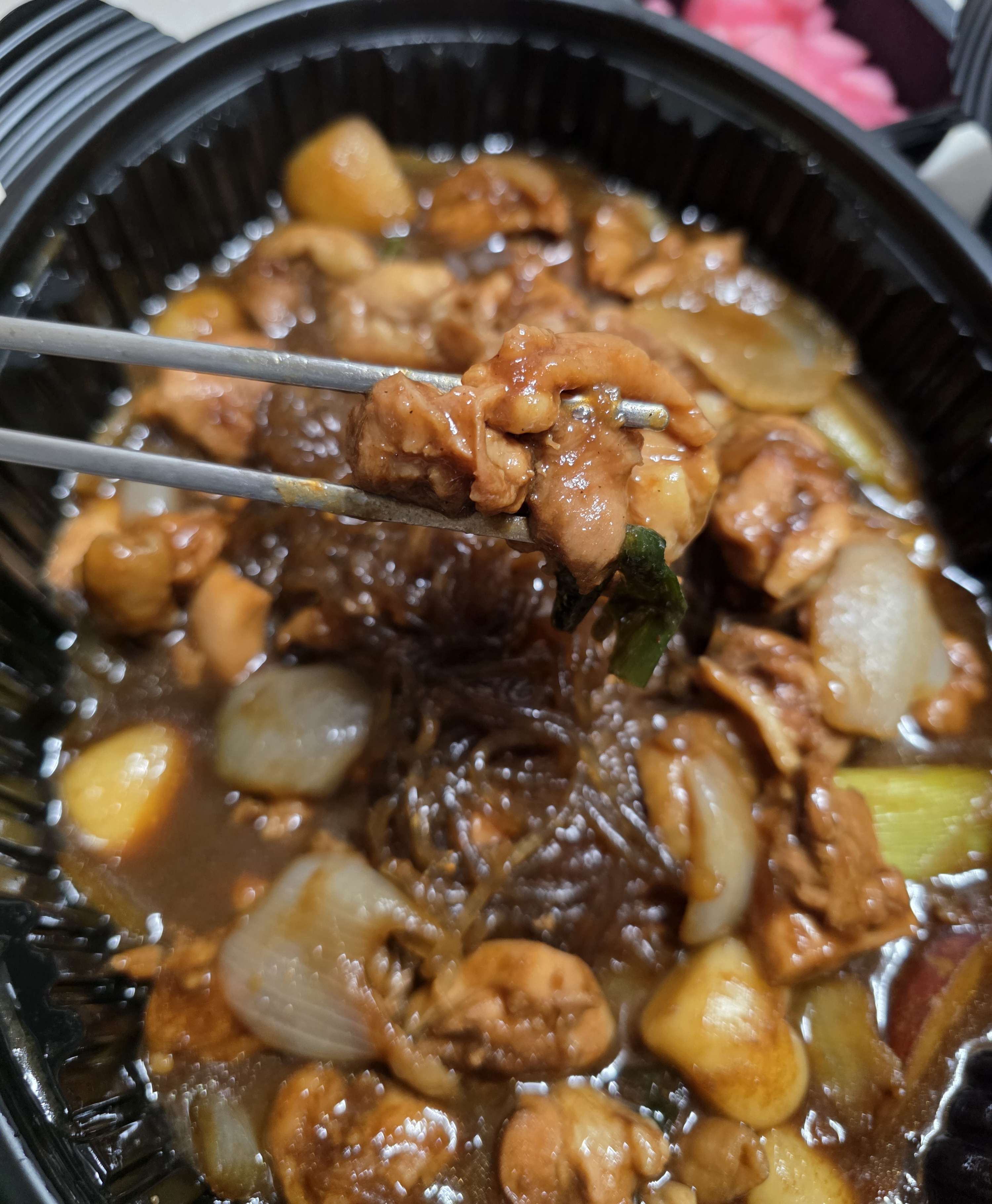 두찜 까만찜닭 무뼈 닭고기