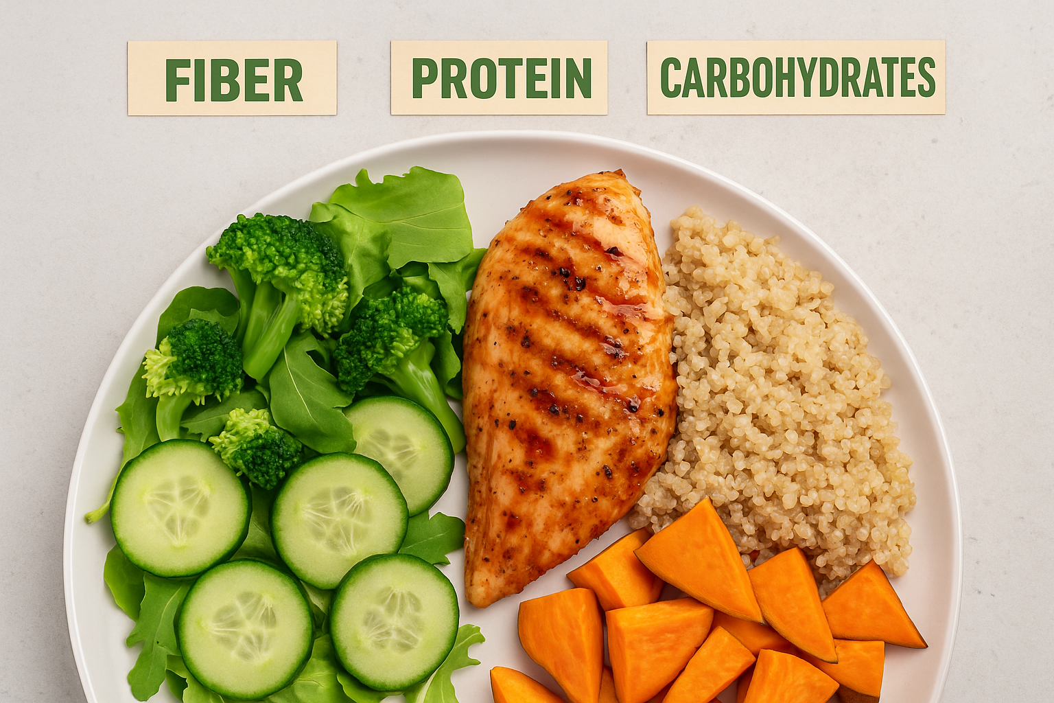 섬유질 단백질 탄수화물 식단순서이미지