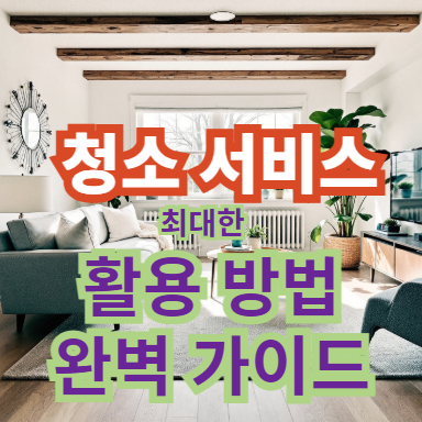 청소 서비스 최대한 활용 방법 완벽 가이드