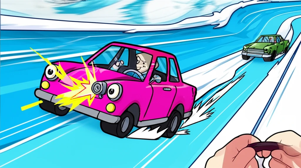 크루즈 컨트롤 빙판길 사용 시 발생하..