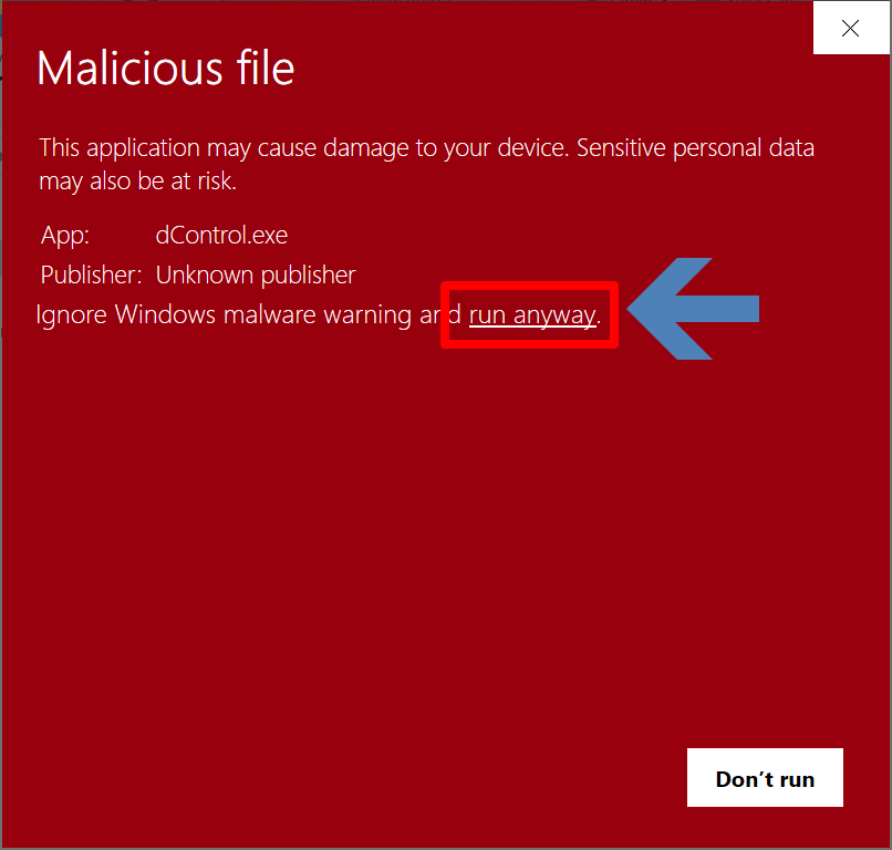 Defender Control malicious file
