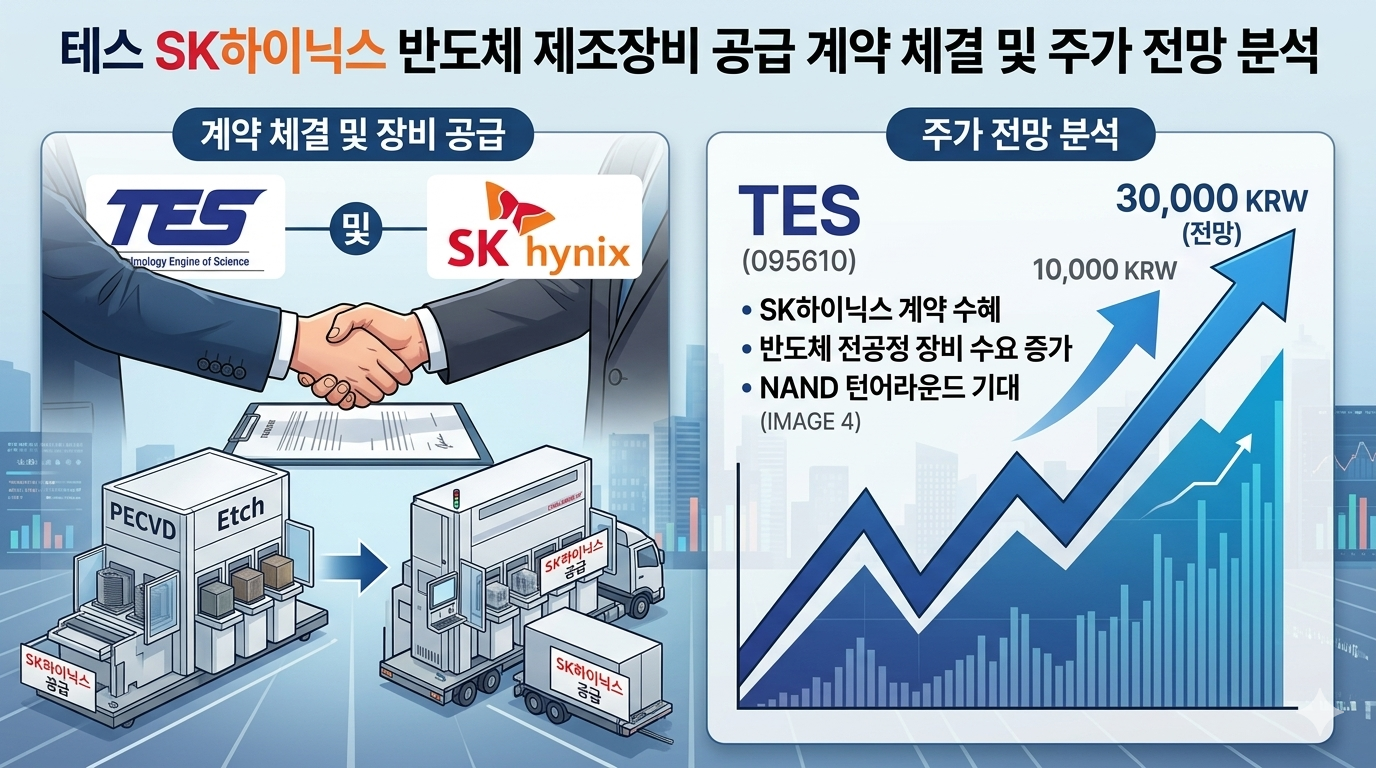 테스 SK하이닉스 반도체 제조장비 공급 계약 체결 및 주가 전망 분석 이미지