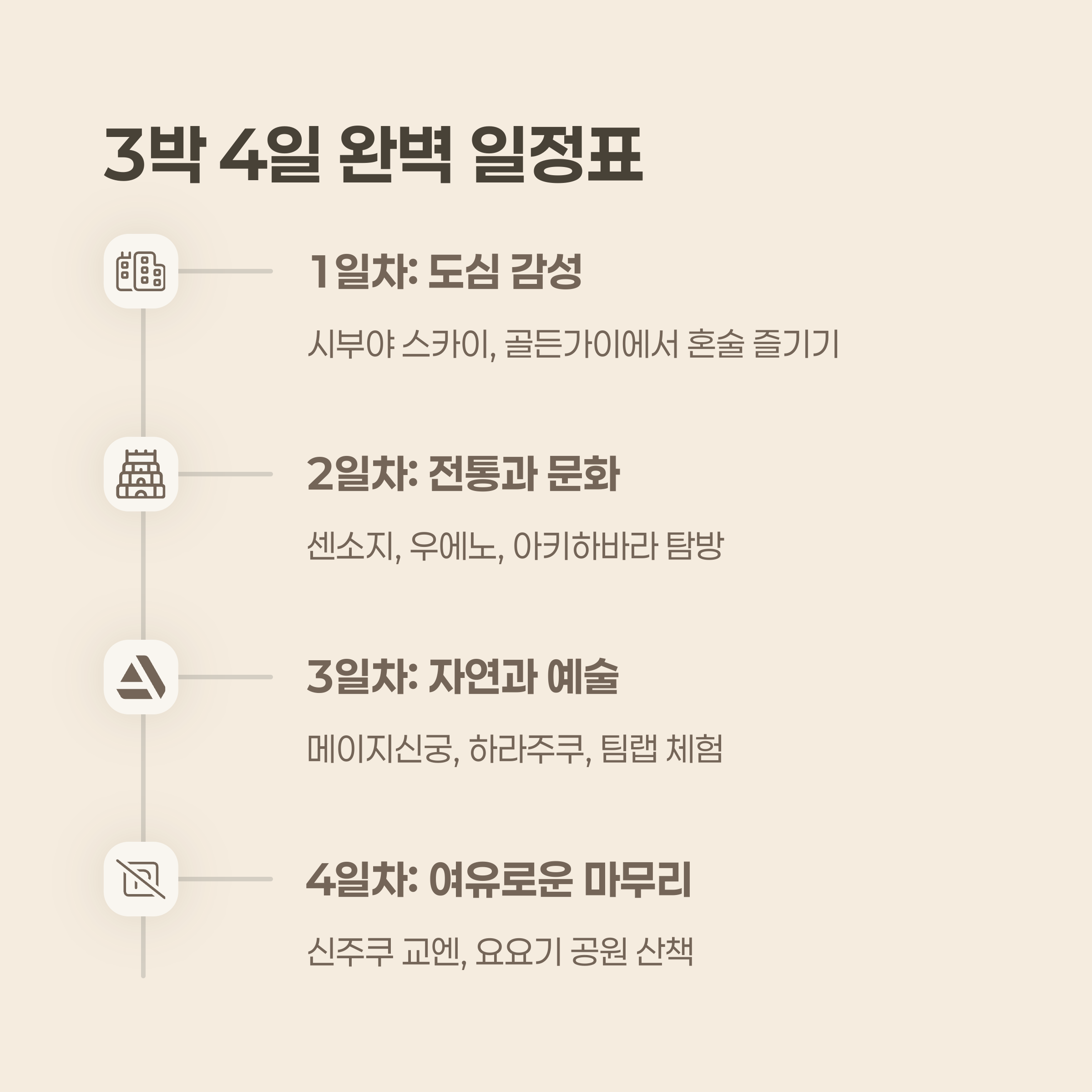 도쿄 3박 4일 감성 여행 코스