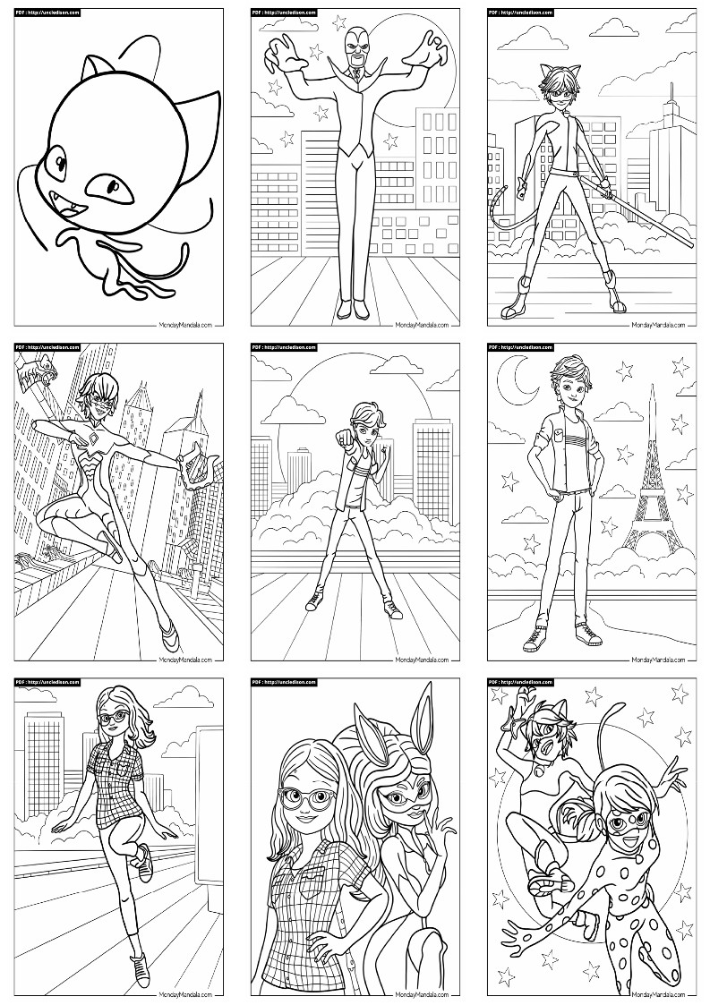 레이디버그 색칠공부 도안