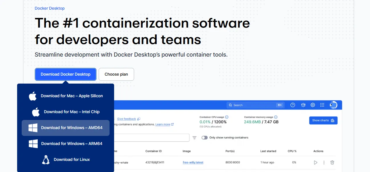 Docker 다운로드