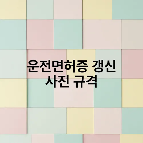 운전면허증 갱신 사진 규격