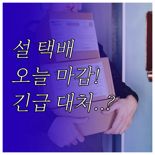 설 명절 기간 택배 배송 마감일 및 ..