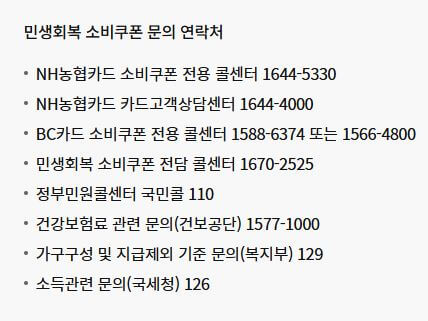 민생회복 소비쿠폰 농협카드 신청방법 바로가기