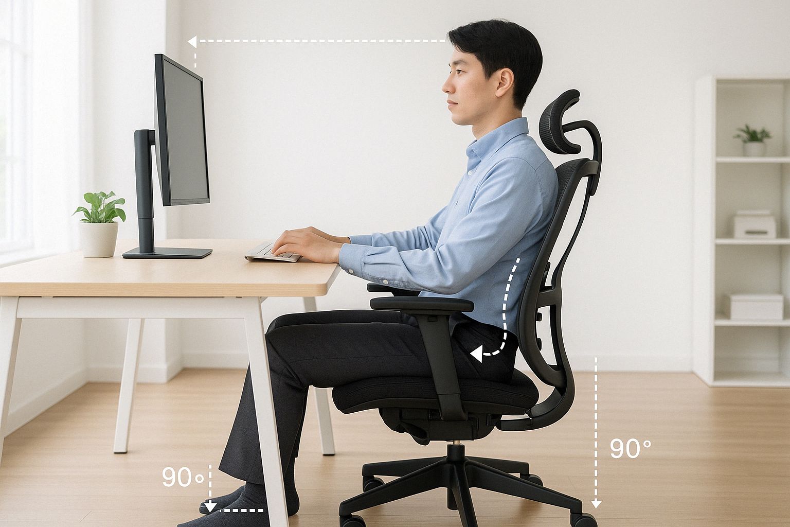 올바른 의자 선택과 앉는 자세