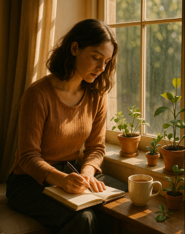 감정에휘둘리지않는삶을위한 일상속 감정일기를 쓰는사진