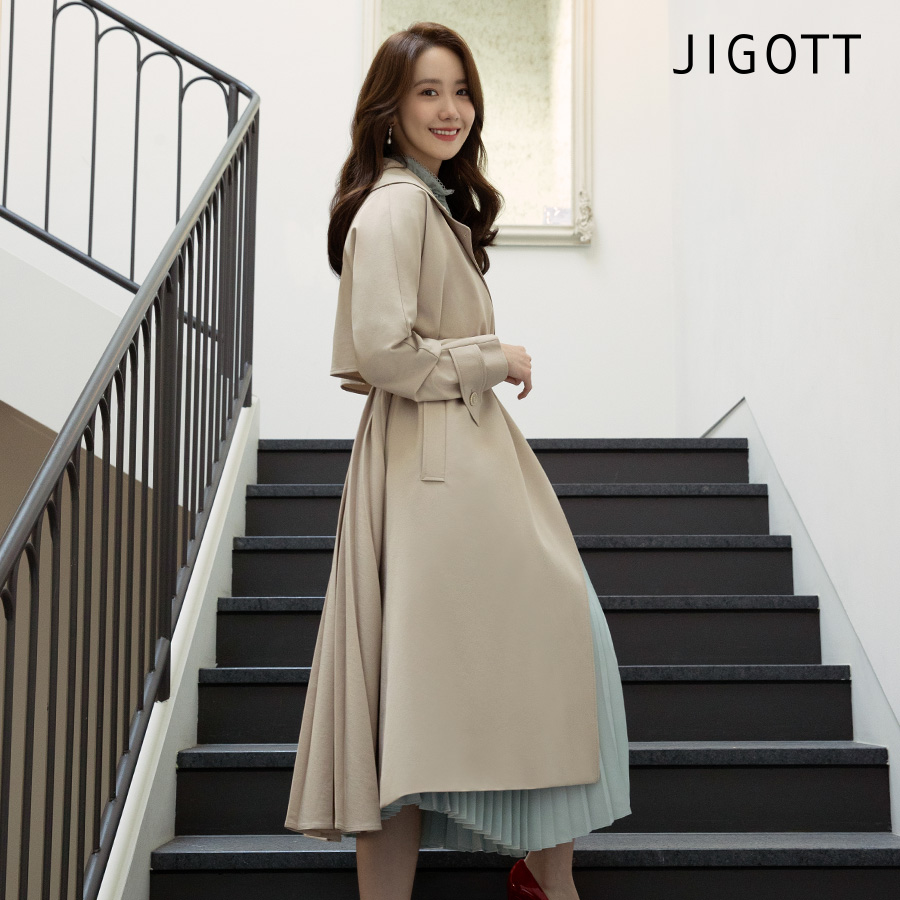 지고트 백 플리츠 트렌치 코트 jm3a0tc91