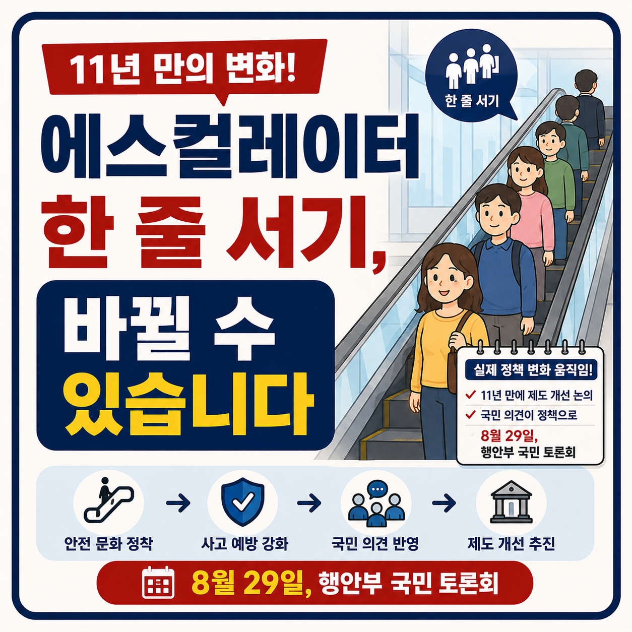 에스컬레이터 한 줄 서기
