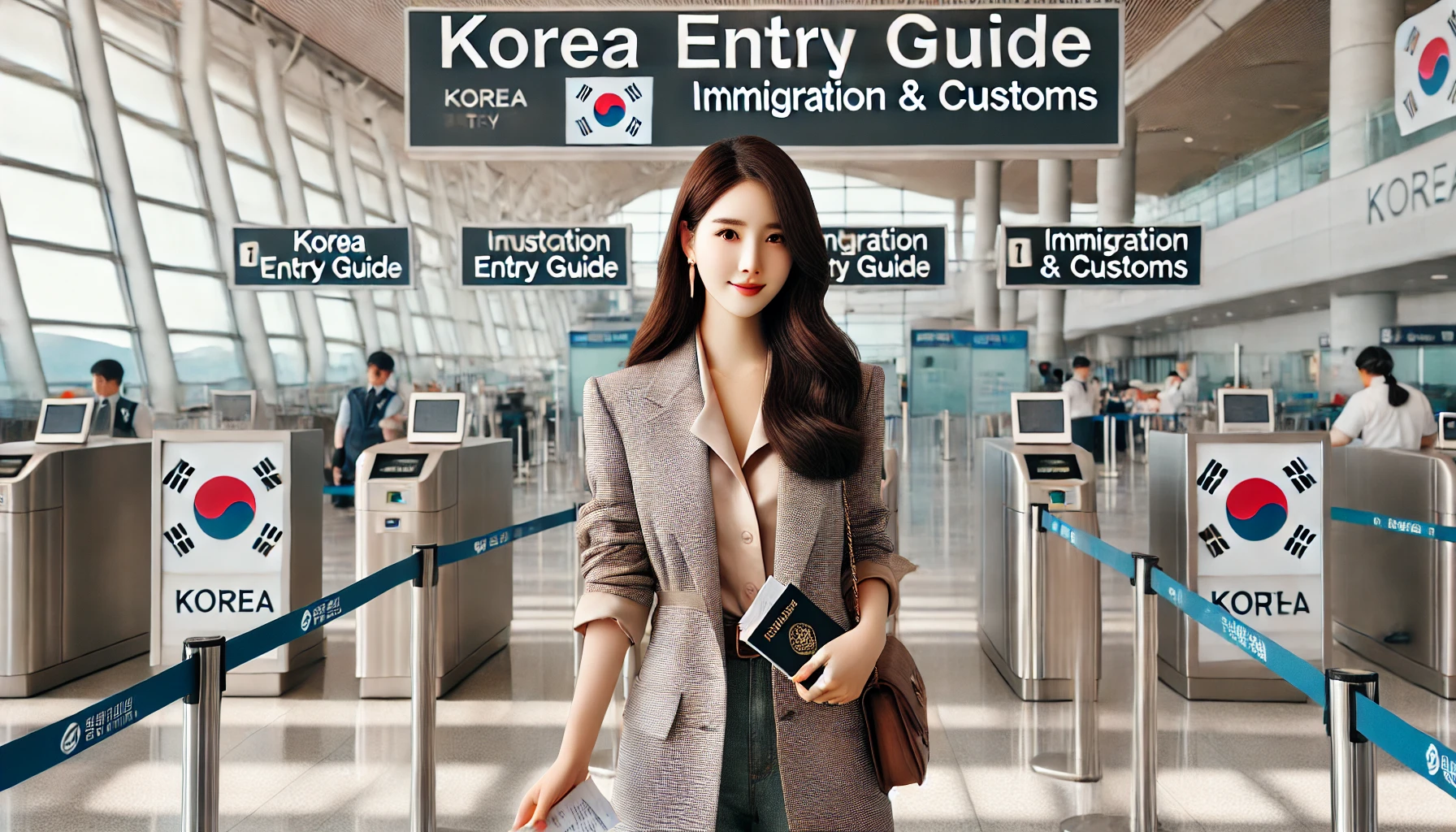 해외여행 후 입국하는 이미지