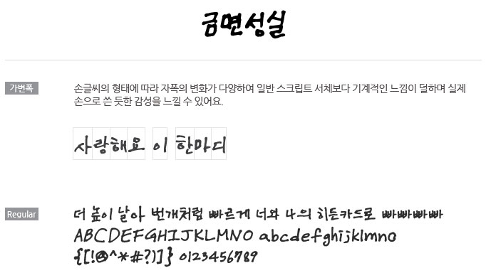 금면성실체 특징