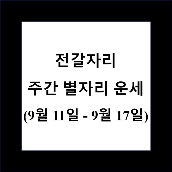 전갈자리 주간 별자리 운세 제목 상자