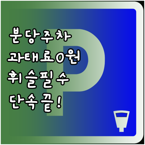분당구 주정차 단속 문자 알림 서비스..