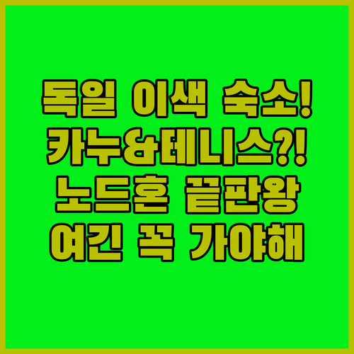 테니스와 카누까지 즐기는 독일의 이색..